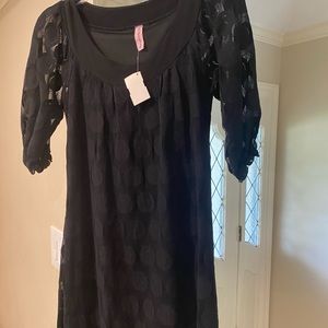 The Impeccable Pig Black Lace Dress Size Small NWT